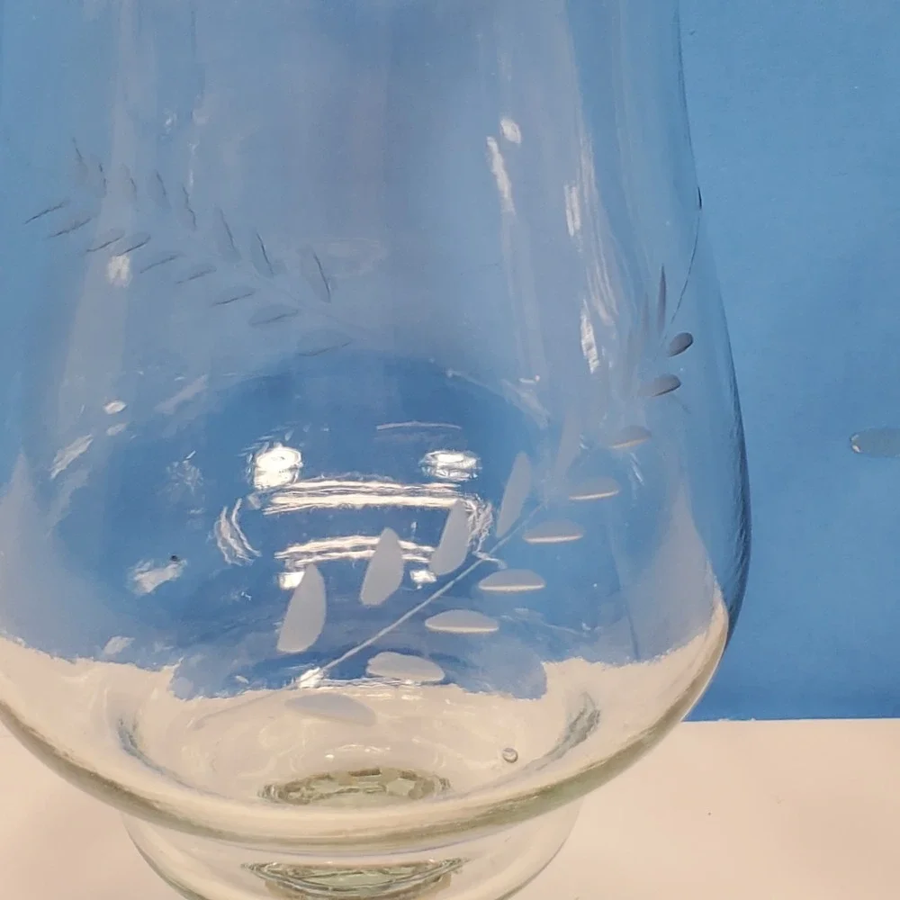 Votive Cups Glass Etched Wheat Peg Candles Home‎ Interiors Set of 2